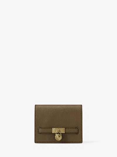 Michael Kors Hamilton Moderne Small Leather Wallet In Green