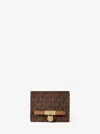 Michael Kors Hamilton Moderne Small Signature Logo Wallet In Brown