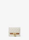 Michael Kors Hamilton Moderne Small Signature Logo Wallet In Neutral