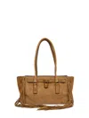 Michael Kors Hamilton Moderne Small Suede Logo Satchel With Fringes
