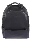 Michael Kors Hammered Leather Backpack With Gold-tone Accents In Black