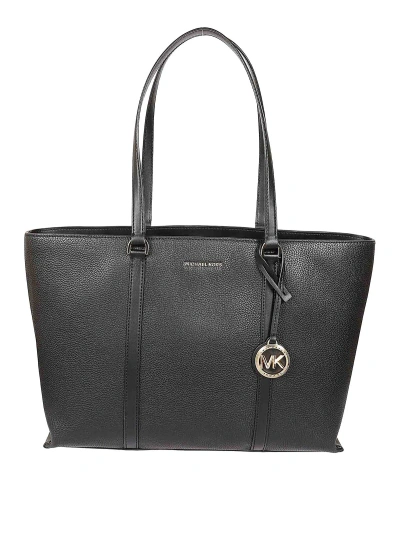 Michael Kors Hammered Leather Bag In Black