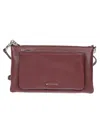 Michael Kors Jet Set Shoulder Bag In Bordeaux Leather In White