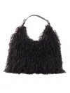 Michael Kors Faux-fur Shoulder Bag In Brown