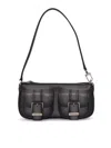 Michael Kors Buckle-pocket Shoulder Bag In Black