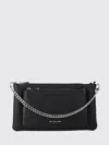 Michael Kors Jet Set Medium Pebbled Leather Convertible Crossbody Bag In Black