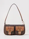 Michael Kors Zoe Shoulder Bag Printed Canvas In Brown