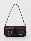 Michael Kors Rectangular Burgundy Leather Shoulder Bag In Pattern