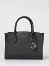 Michael Kors Becca Leather Handbag Structured Silhouette Hardware In Black