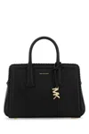 Michael Kors Handbag Leather Braided Trim In Black