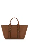 Michael Kors Moore Shopping Bag Buckle Detail In Beige O Tan