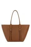 Michael Kors Moore Shopping Bag Buckle Detail In Beige O Tan
