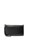 Michael Kors Stylish Clutch Bag Wrist Strap In Black