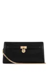 Michael Kors Black Leather Hamilton Crossbody Bag In Black