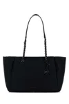 Michael Kors Black Nylon Large Georgia Shopping Bag In Black