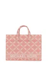 Michael Kors Gigi Bag Large Cotton Canvas In Pink