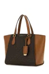 Michael Kors Taryn Printed Canvas Shoulder Bag In Brown