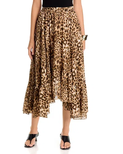 Michael Kors Handkerchief-hem Pull On Skirt In Multi
