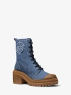 Michael Kors Hanley Denim Boot In Blue