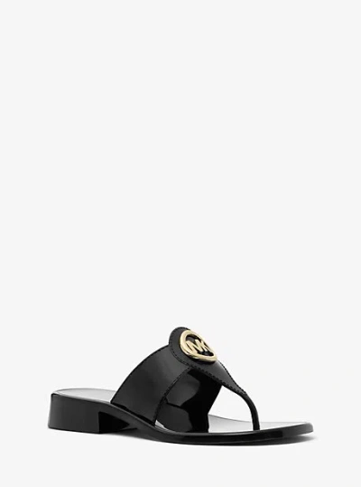 Michael Kors Hannah Jelly T-strap Sandal In Black