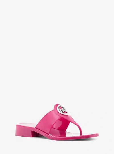 Michael Kors Hannah Jelly T-strap Sandal In Pink
