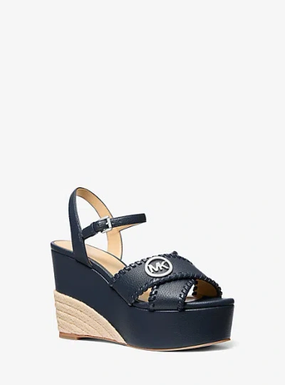 Michael Kors Hannah Platform Sandal In Blue