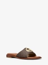 Michael Kors Hannah Signature Logo Slide Sandal In Brown