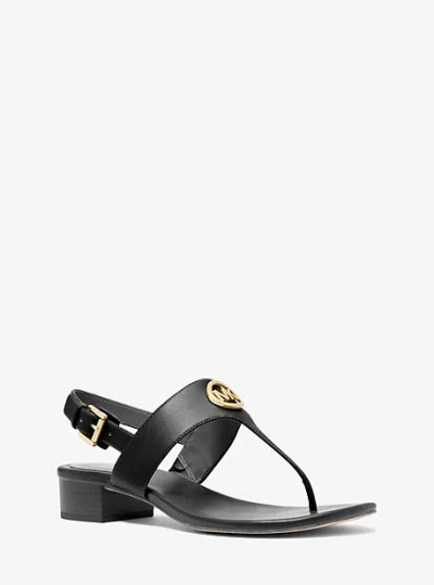 Michael Kors Hannah T-strap Sandal In Black