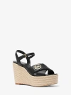 Shop Michael Kors Hannah Wedge Sandal In Black