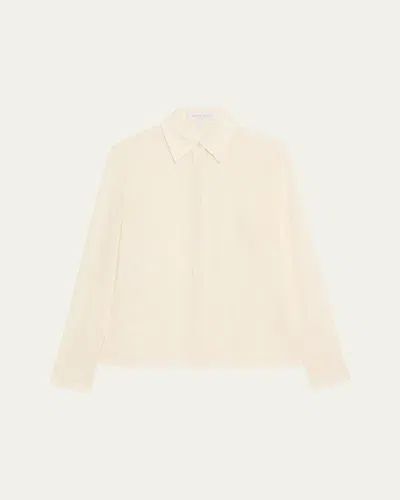 Michael Kors Hansen Button Front Shirt In Ecru