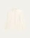 Michael Kors Hansen Sequined Button-down Shirt In White