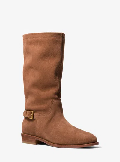 Michael Kors Harleigh Suede Boot In Brown