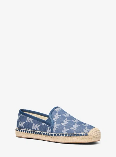 Michael Kors Hastings Logo Jacquard Espadrille In Blue