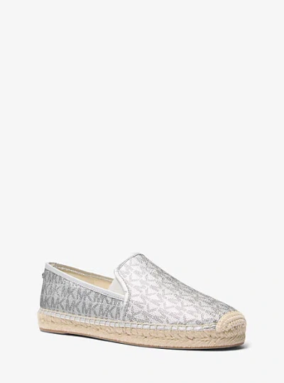 Michael Kors Hastings Metallic Signature Logo Espadrille