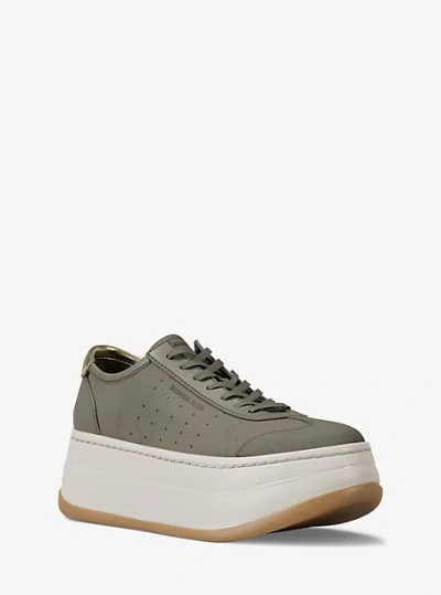 Michael Kors Hayes Leather Platform Sneaker