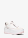 Michael Kors Hayes Leather Platform Sneaker In Pink