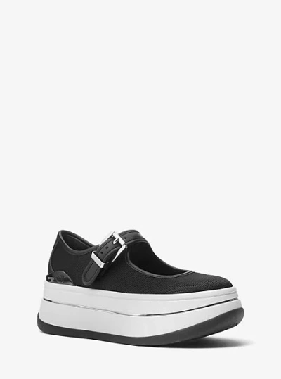 Michael Kors Hayes Mesh Mary Jane Sneaker In Black