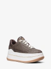 Michael Kors Hayes Signature Logo Platform Sneaker In Brown