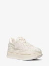 Michael Kors Hayes Signature Logo Platform Sneaker In Natural