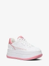 Michael Kors Hayes Signature Logo Platform Sneaker In Pink