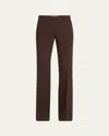 Michael Kors Haylee Double-crepe Flare Trousers In Brown