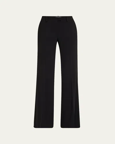 Michael Kors Haylee Flare Crepe Trousers In Black