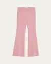 Michael Kors Haylee Flare Crepe Trousers In Mauve