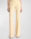 Michael Kors Haylee Flare Crepe Trousers In Parchment