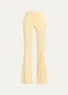 Michael Kors Haylee Flare Crepe Trousers In Parchment