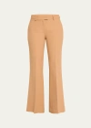 Michael Kors Haylee Flare Cropped Trousers In Brown