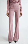 Michael Kors Collection Haylee Wool-blend Pant In Mauve