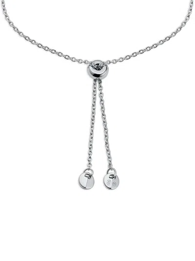 Michael Kors Heart-charm Chain Bracelet In Silver