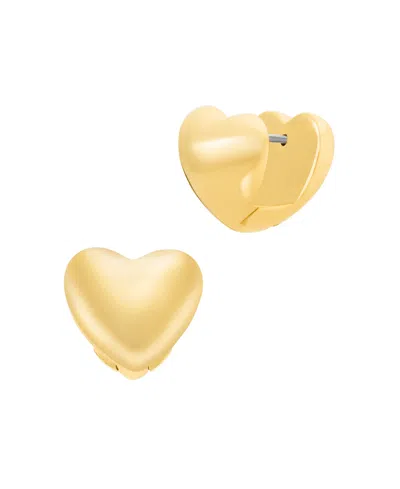 Michael Kors Heart-shaped Huggie Earrings In Gold