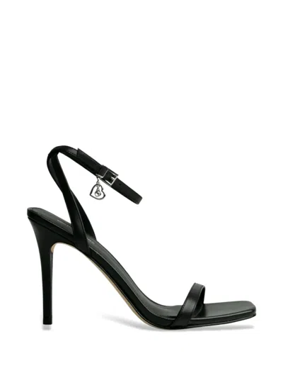 Michael Kors Heart-charm Buckle-fastening Sandals In Black
